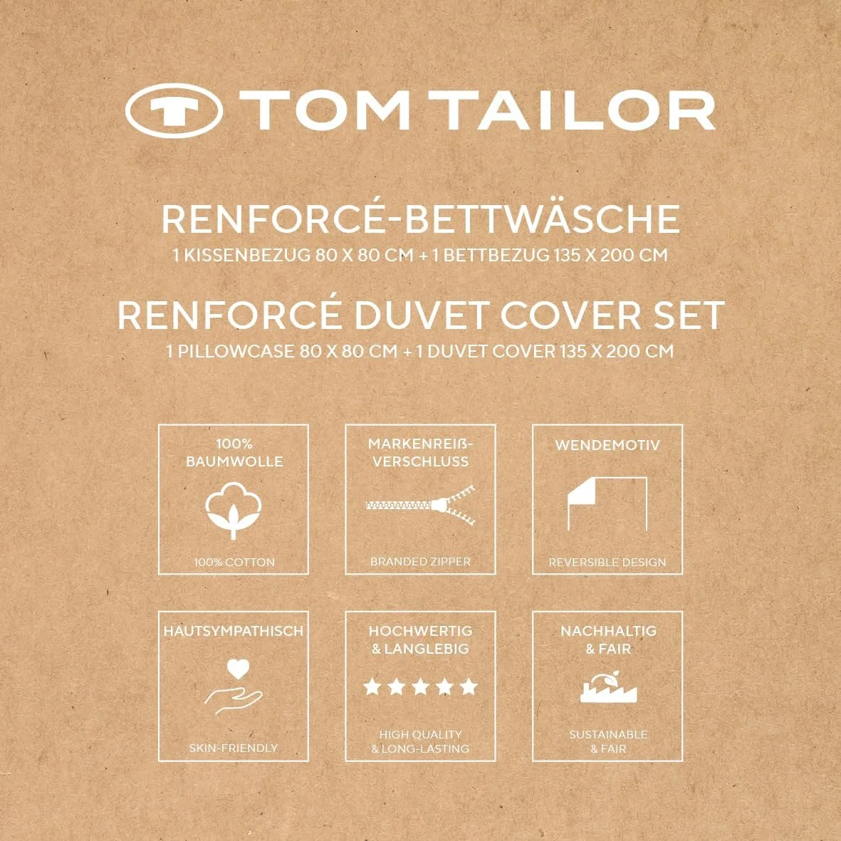 Комплект детского постельного белья Tom Tailor Scandi Trio Stockholm 100% хлопок (renforcé) 135 x 200 см, фото №2