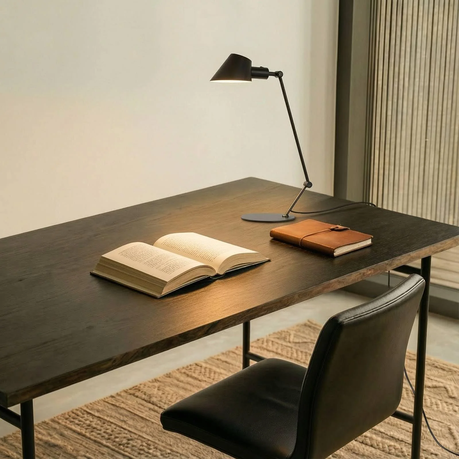 Настільна лампа Lindby Corali Modern 1 лампа E27 Чорний метал, фото №3