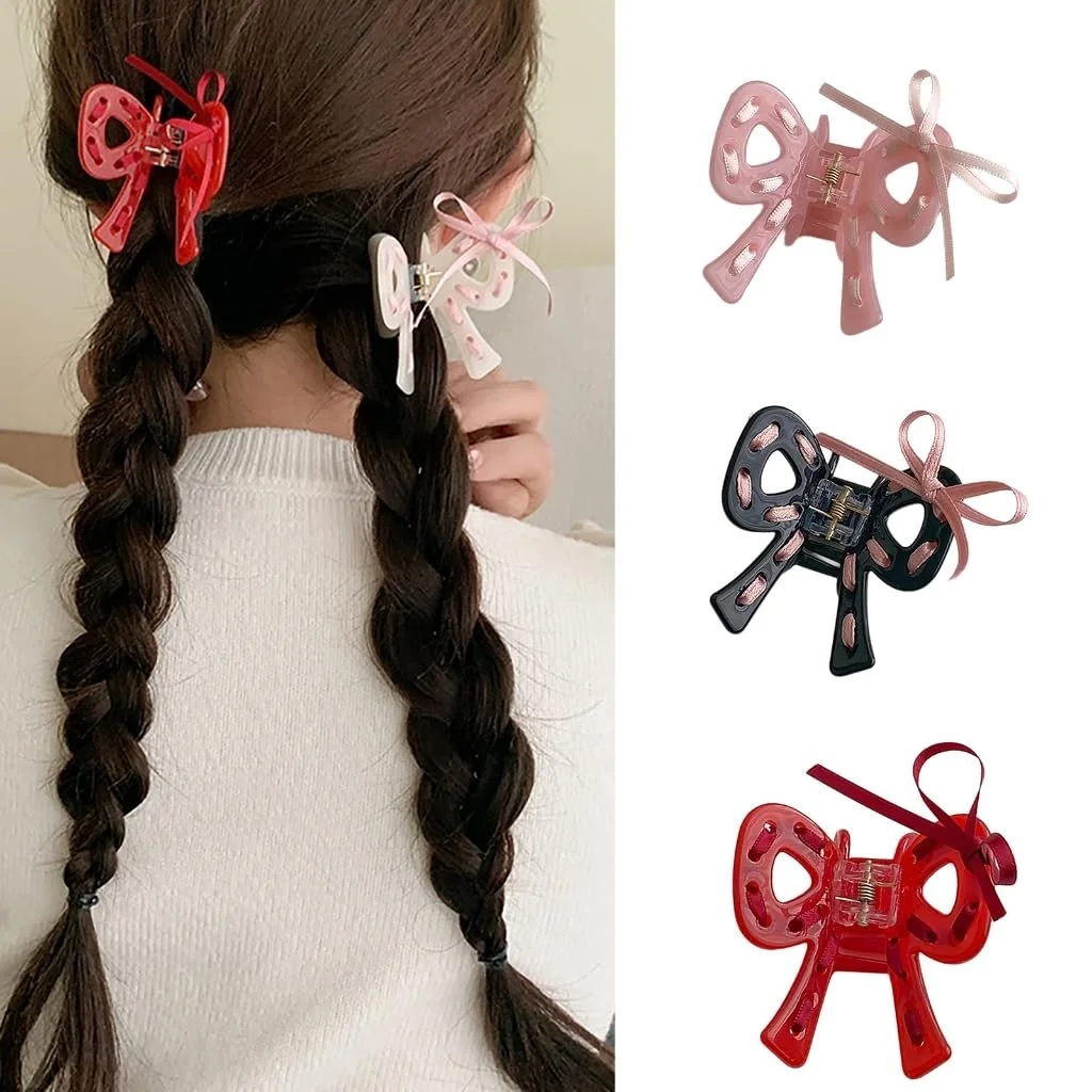 Заколки для волос Yjcnelcr для женщин, деликатный бант, зажим для волос для женщин и девочек, зажим для тонких волос, нескользящий зажим для волос, деликатный зажим для волос для путешествий, заколки для волос, аксессуары для волос для девочек, фото №3