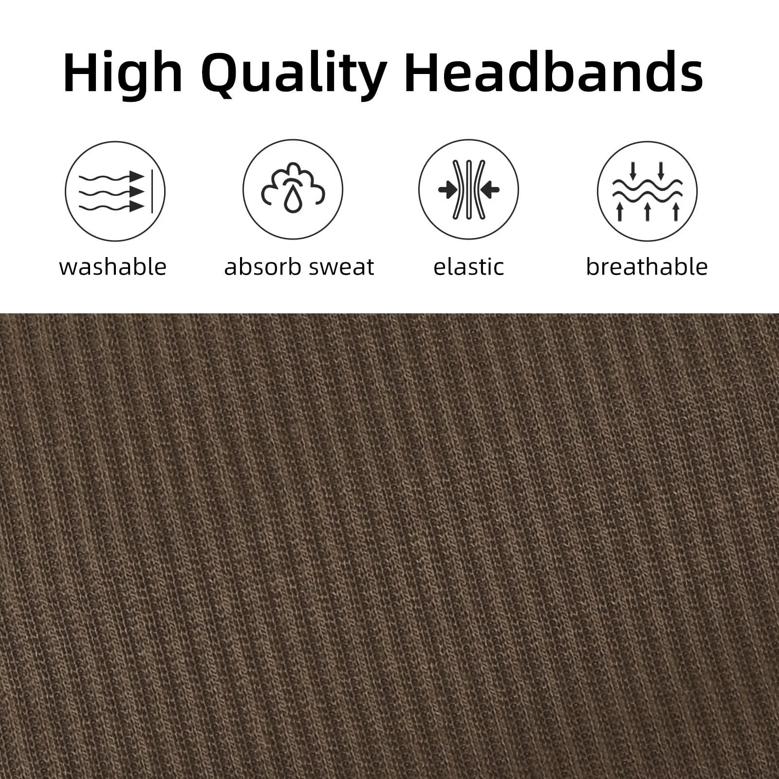 Пов'язка на голову Жіноча Еластична Широка Богемна Спортивна, фото №5