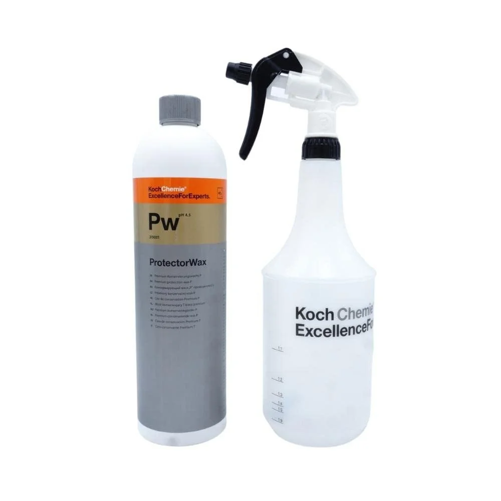 Набір консервуючого воску Koch Chemie PW ProtectorWax 1 л (циліндрична пляшка + розпилювальна головка), фото №1