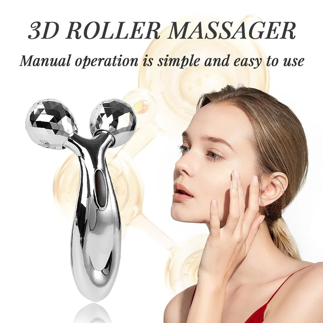 Масажер 3D KUMSODE для обличчя, ролик для схуднення тіла, з обертанням на 360°, фото №2