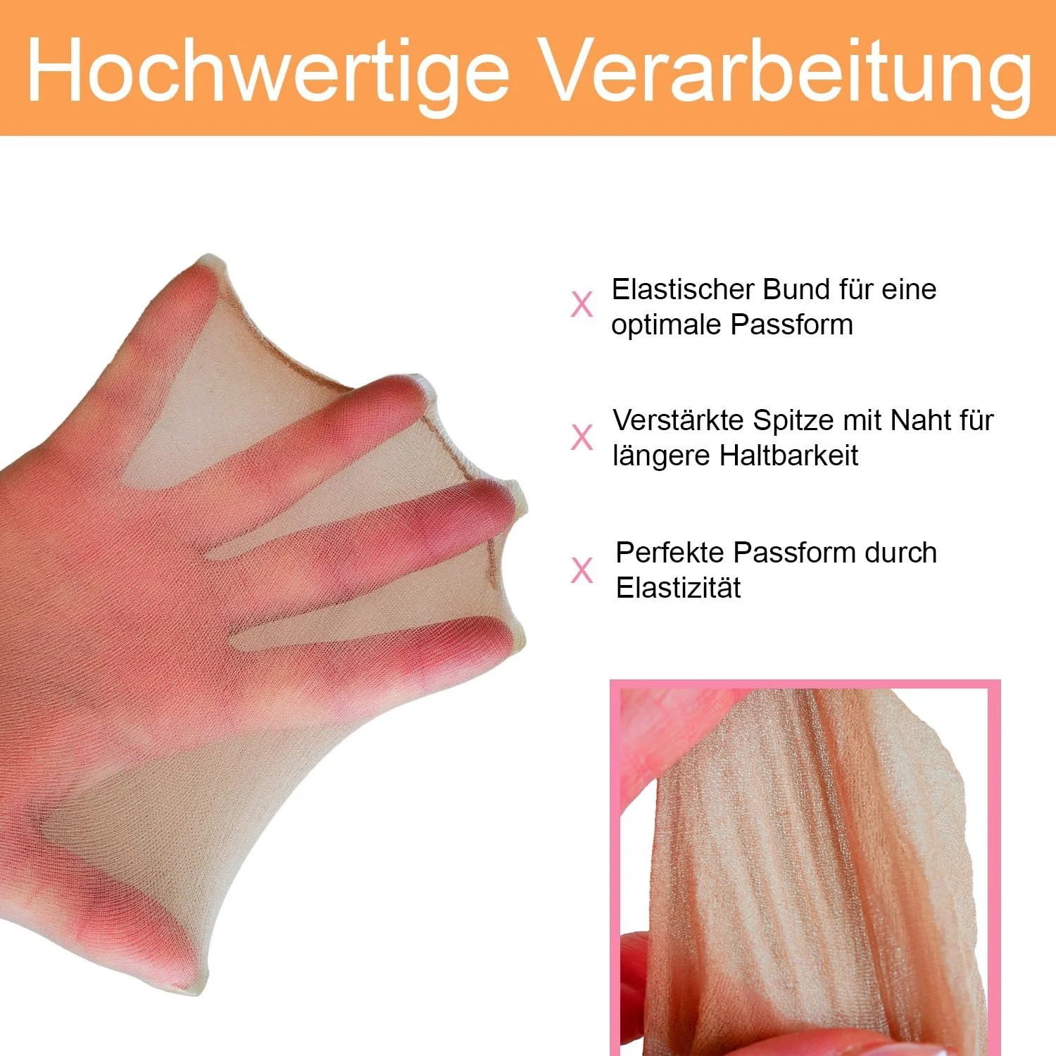 Шкарпетки-панчохи Beachers Sample, тілесного кольору - упаковка 125 штук, фото №4