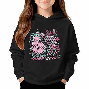 Толстовка с мемом 67 для подростков, худи с длинными рукавами и принтом 67, повседневный свободный свитшот, свитшот для активного отдыха, модная куртка для девочек и мальчиков synthetic.ua - Фото 1