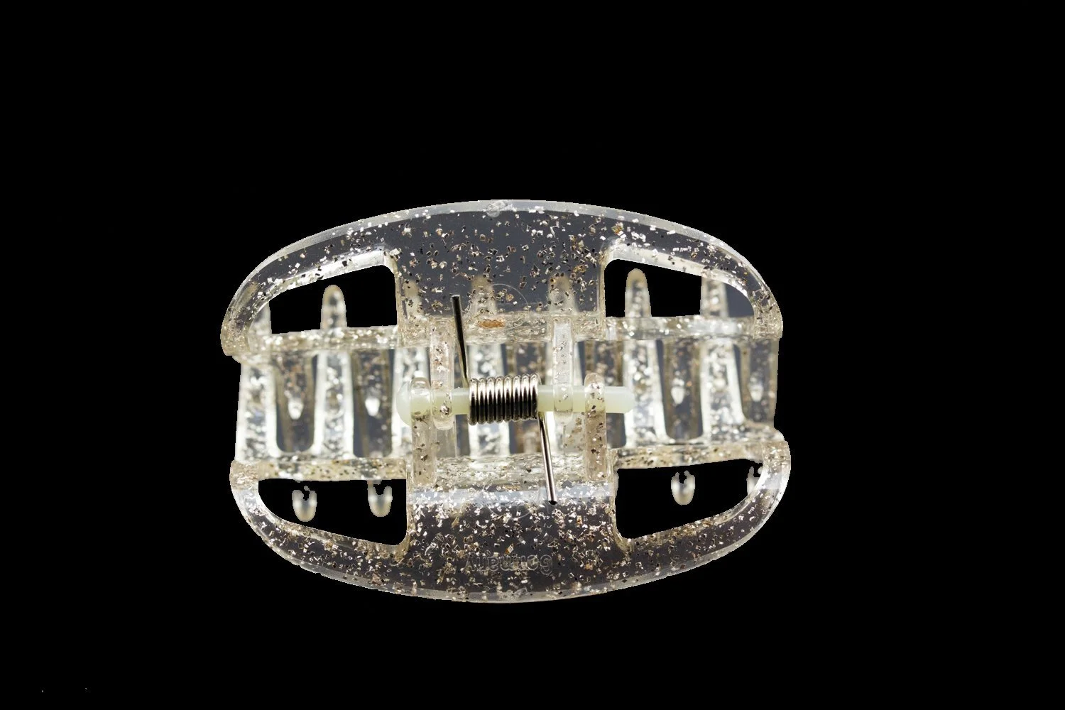 Заколка для волосся Welovebeads Кристал 6 см, срібні блискітки, фото №4