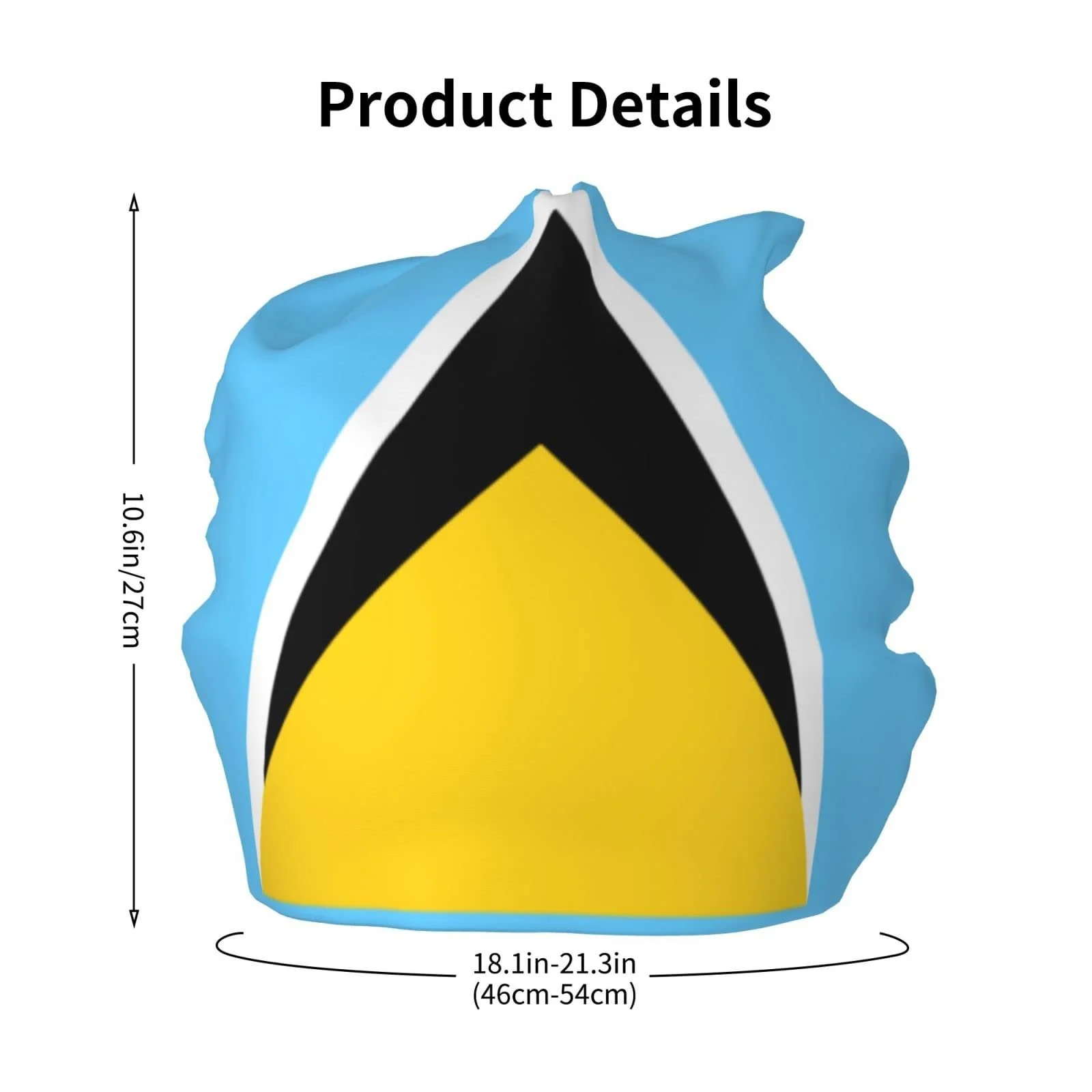 Вязана шапка LOUJIN Прапор Сент-Люсії для дівчаток, фото №5