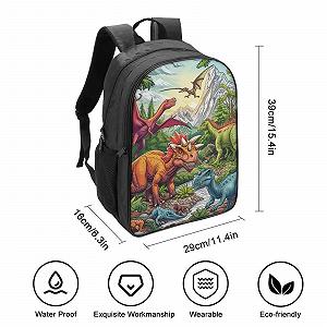 Ранець Dinosaur MXRMXR для дівчаток, підлітків, великий шкільний рюкзак, шкільний трекінговий рюкзак, водонепроникний для школи, подорожей, шкільний ранець 40x28x16 см synthetic.ua - Фото 1