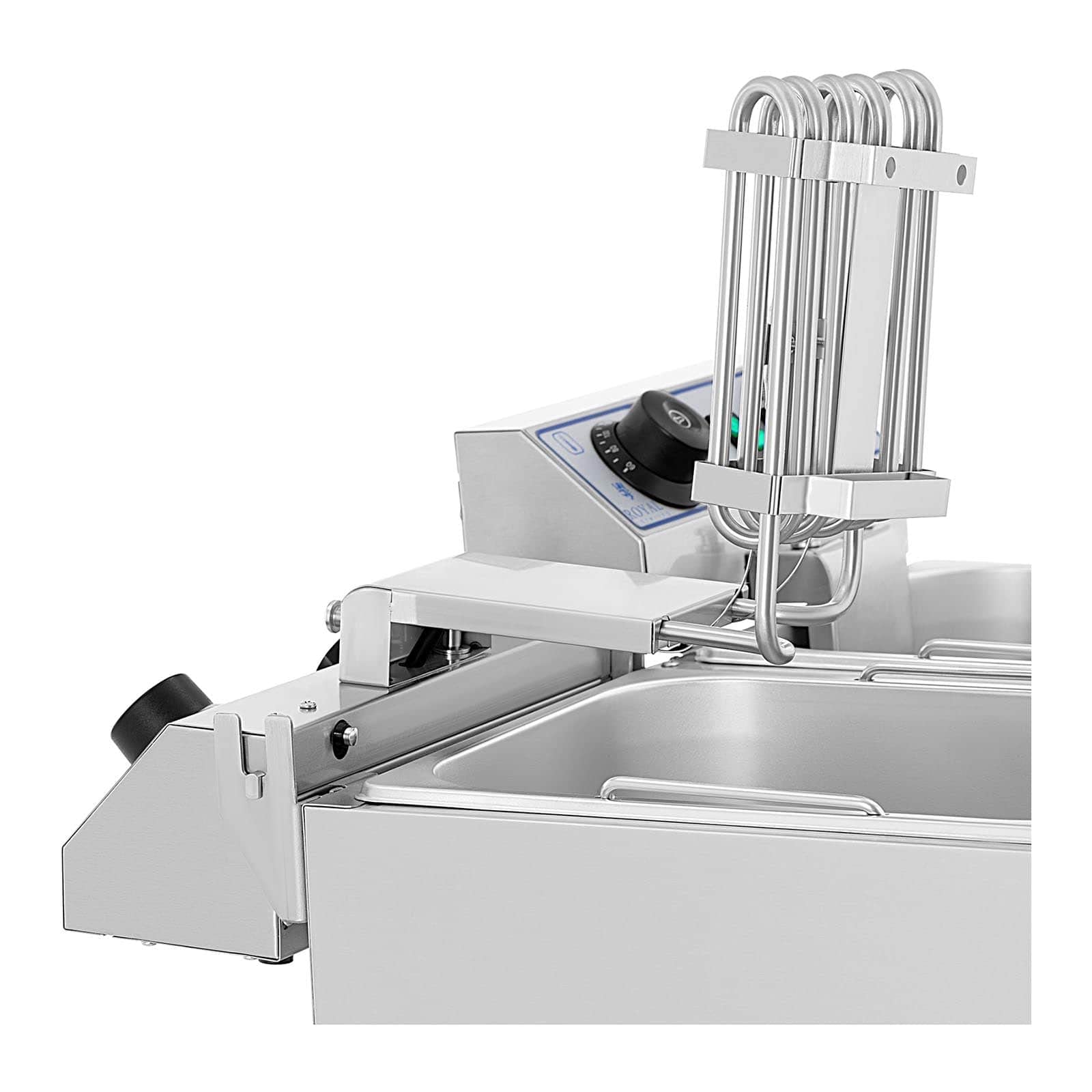 Фритюрница Royal Catering Стальная Двойная RCTF-13DH (2 x 13л, 2 x 3200Вт, 230В, 60-200°C, Таймер 60мин, Включает 2 x Корзина с Крышкой), фото №2 Фритюрница Royal Catering Стальная Двойная RCTF-13DH (2 x 13л, 2 x 3200Вт, 230В, 60-200°C, Таймер 60мин, Включает 2 x Корзина с Крышкой), фото №2