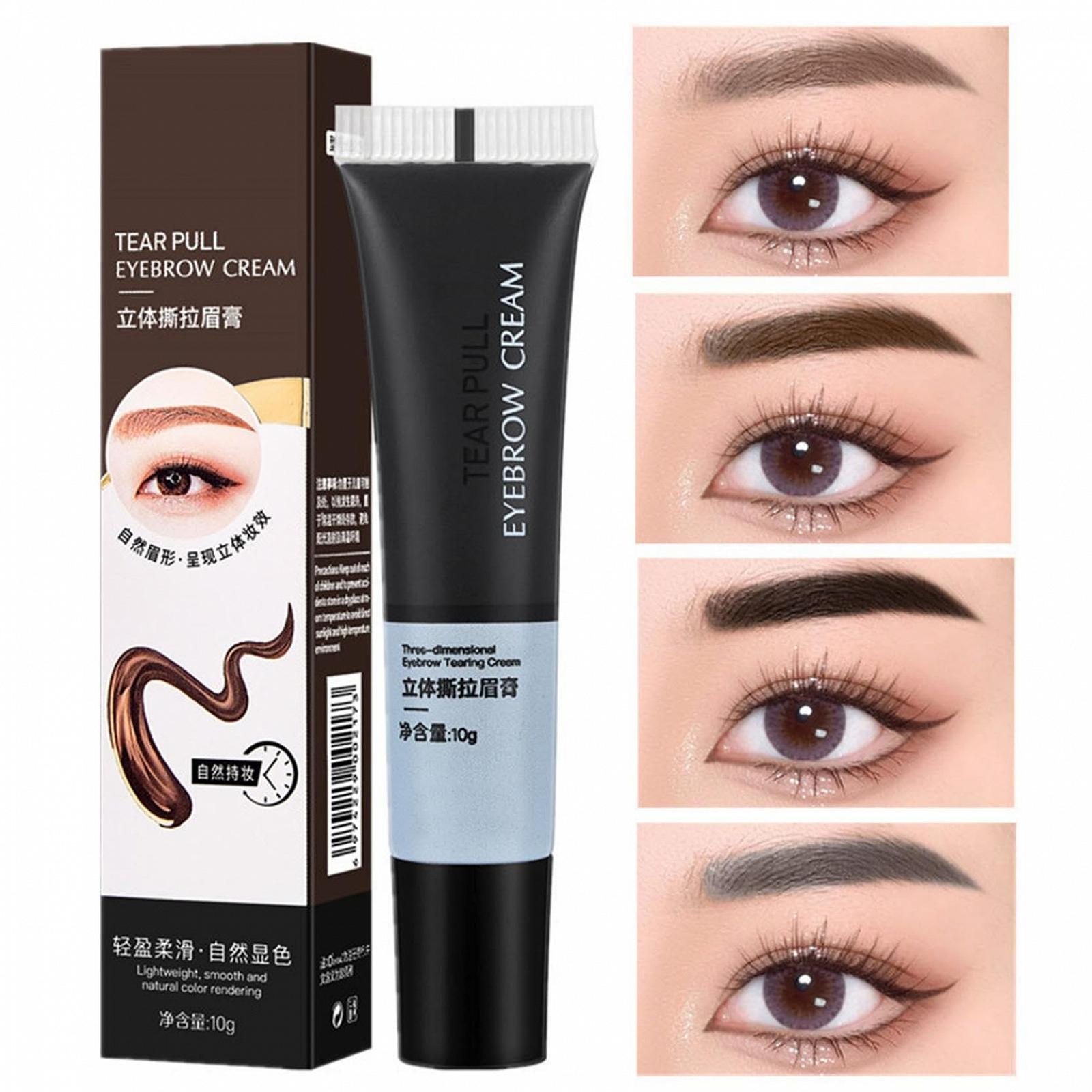 Гель для брів Abziehbarer Augenbrauen 03# Black, фото №4