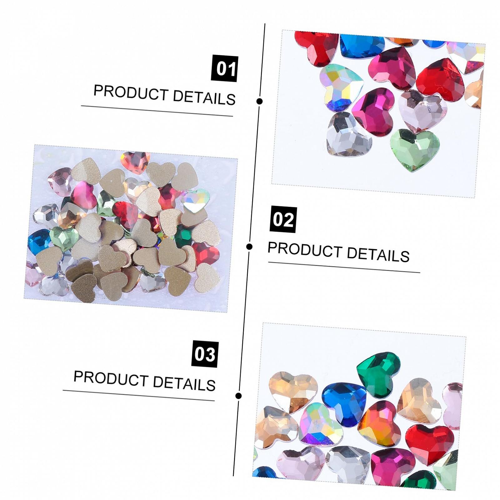 Стрази для нігтів Любов, 100 шт, плоскі стрази, блискітки, аксесуари, фото №8