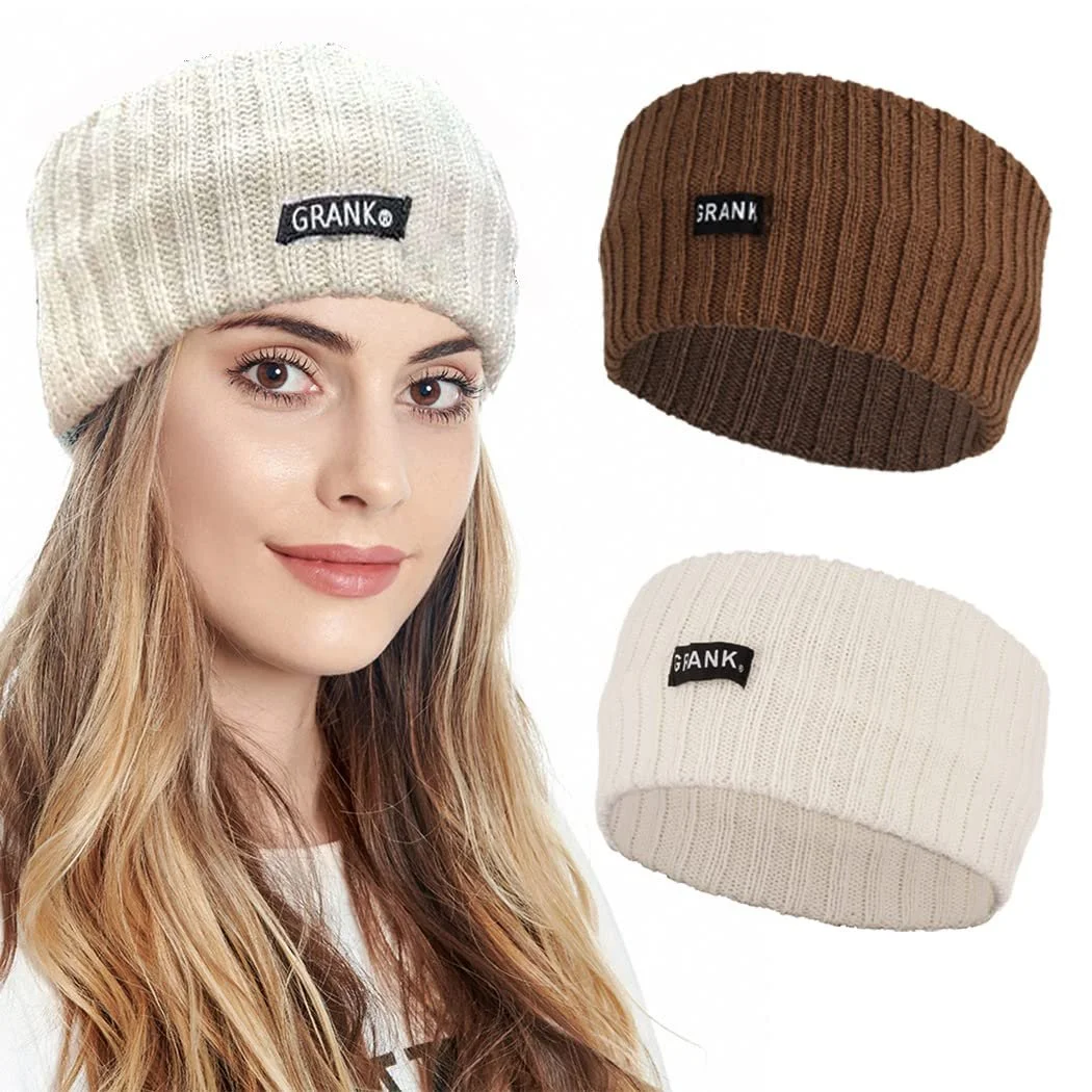 В'язана Зимова Пов'язка на Голову Бежева Еластична, фото №1 В'язана Зимова Пов'язка на Голову Бежева Еластична, фото №1