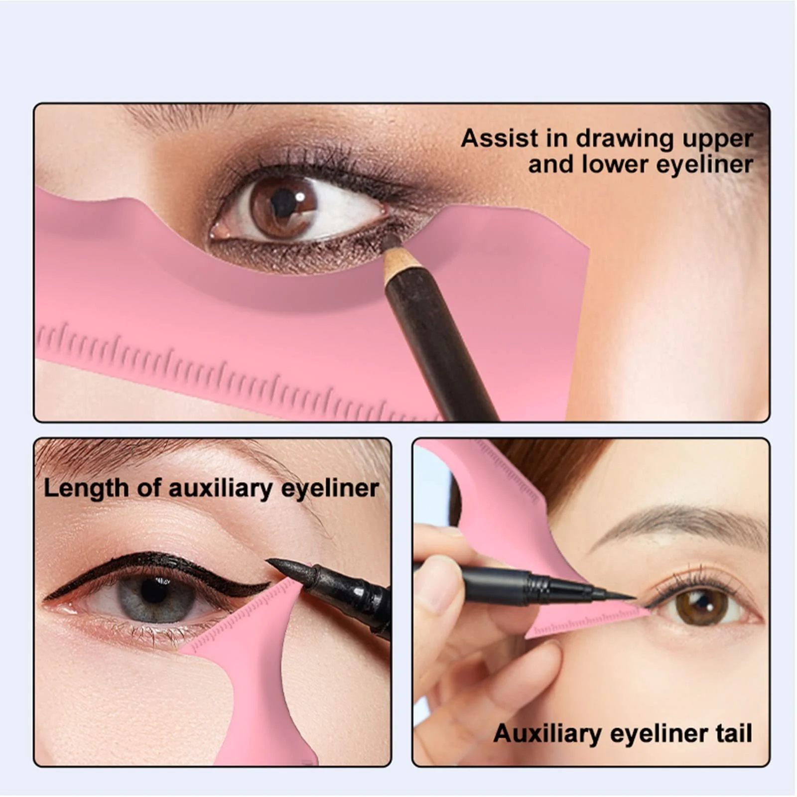 Трафарети для підводки MULAIDI Силіконові, аплікатор для макіяжу, фото №5