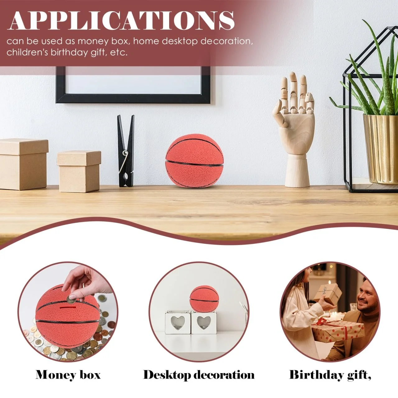 Скарбничка Toddmomy Баскетбольний м'яч Вініл, фото №9