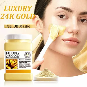Маска для лица плёночная 24K Gold 540 г Золотистый synthetic.ua - Фото 1