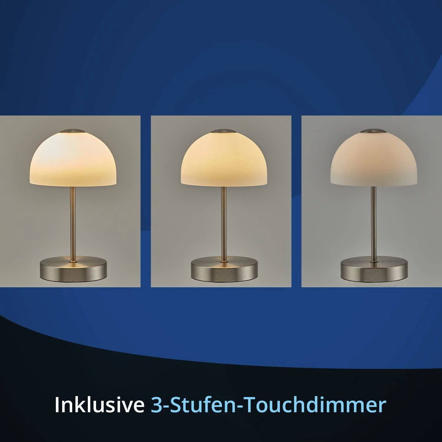 Настільна лампа KHG LED Сенсорний диммер 3000K 420 лм 5 Вт Висота 25 см, фото №3