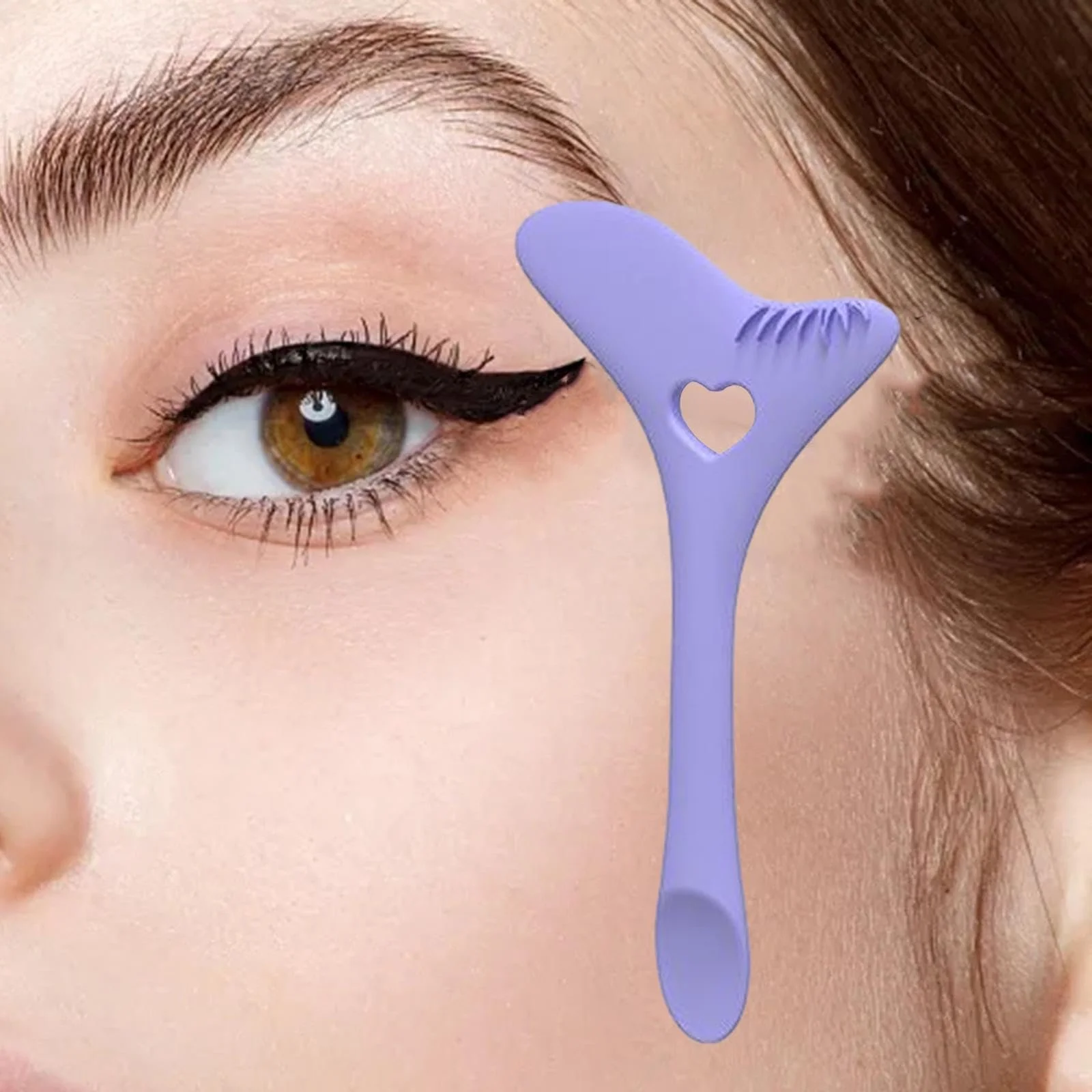 Трафарет для підводки очей Amagogo Багатоцільовий фіолетовий, фото №2