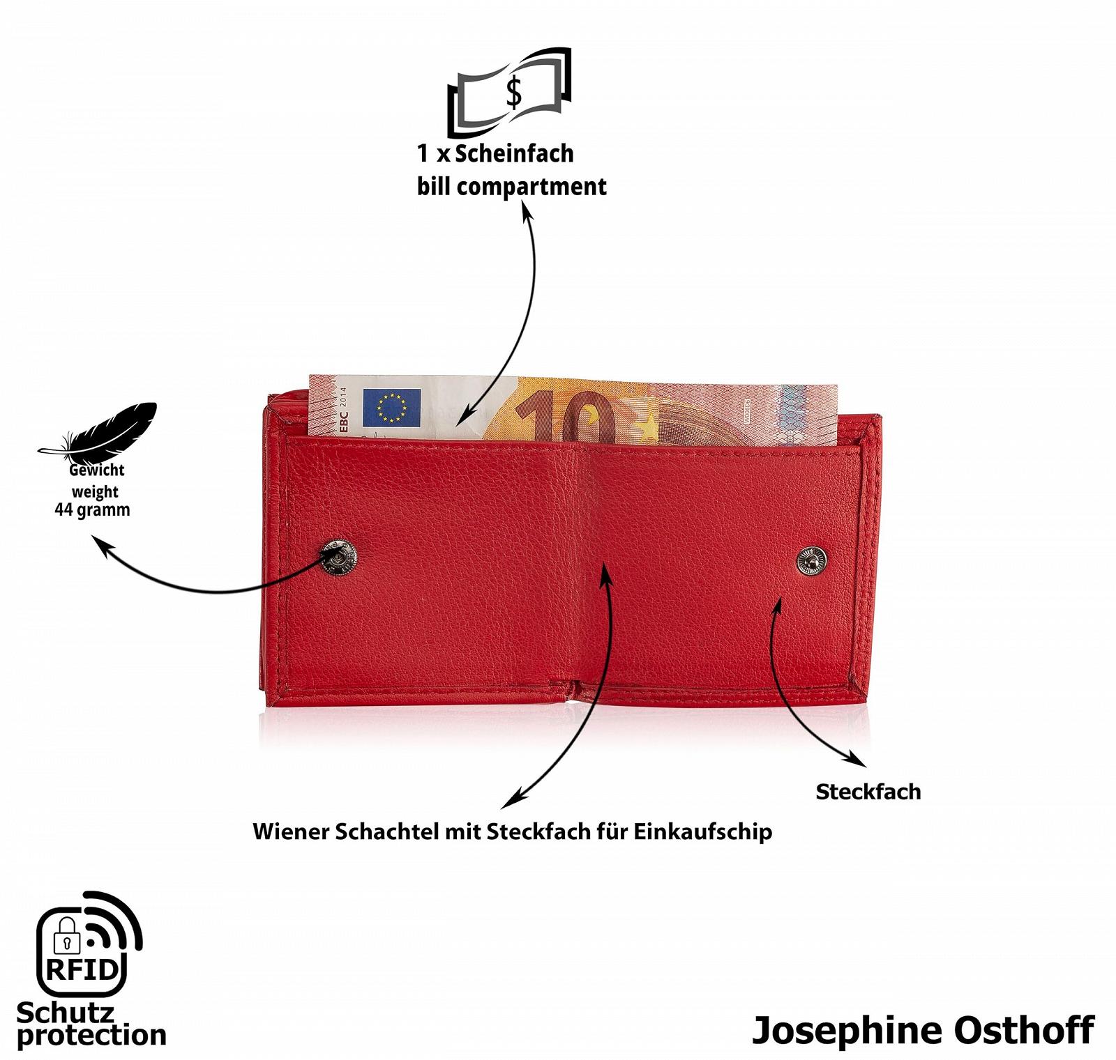 Кошелек Josephine Osthoff 948 Женский Маленький Кошелек Кожаный RFID защита красный, фото №6