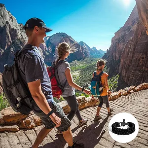 Набір для браслета з паракорду, комплект з 10 U-подібними скобами з нержавіючої сталі для виживання на відкритому повітрі, (чорний) synthetic.ua - Фото 1