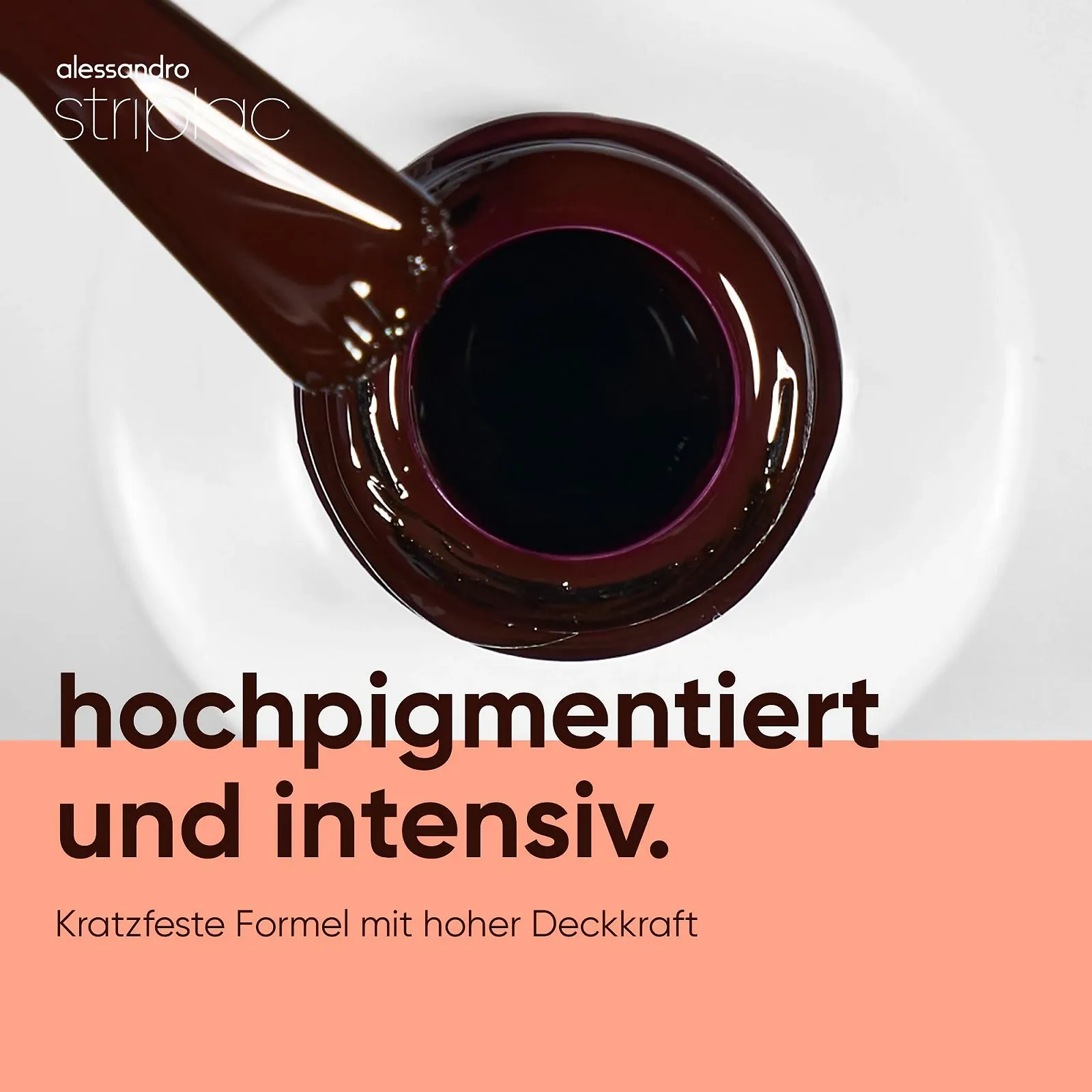 Гель-лак alessandro Striplac Midnight Red, красный, 6.5 мл, фото №3