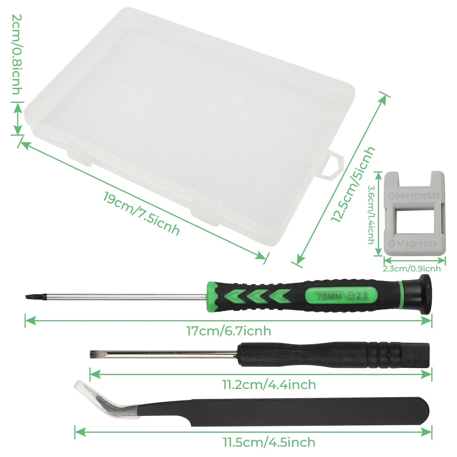 Набір прецизійних викруток 8 шт. для годинникарів та електроніки, фото №2