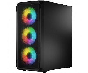 Корпус LogicConcept PORTOS MESH GLASS ARGB fans 4x120mm BLACK без БЖ ATX synthetic.ua - Фото 1