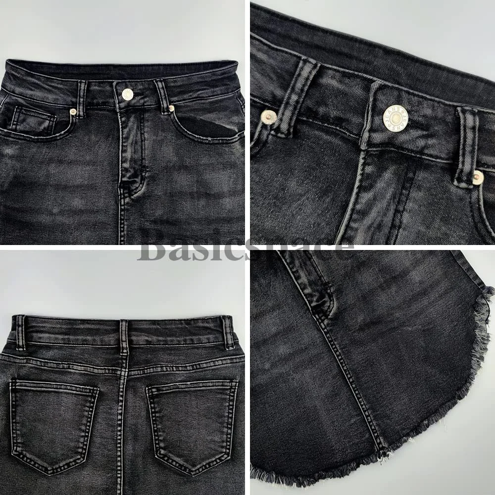 Юбка джинсовая Basicspace мини A-силуэта с карманами, фото №5