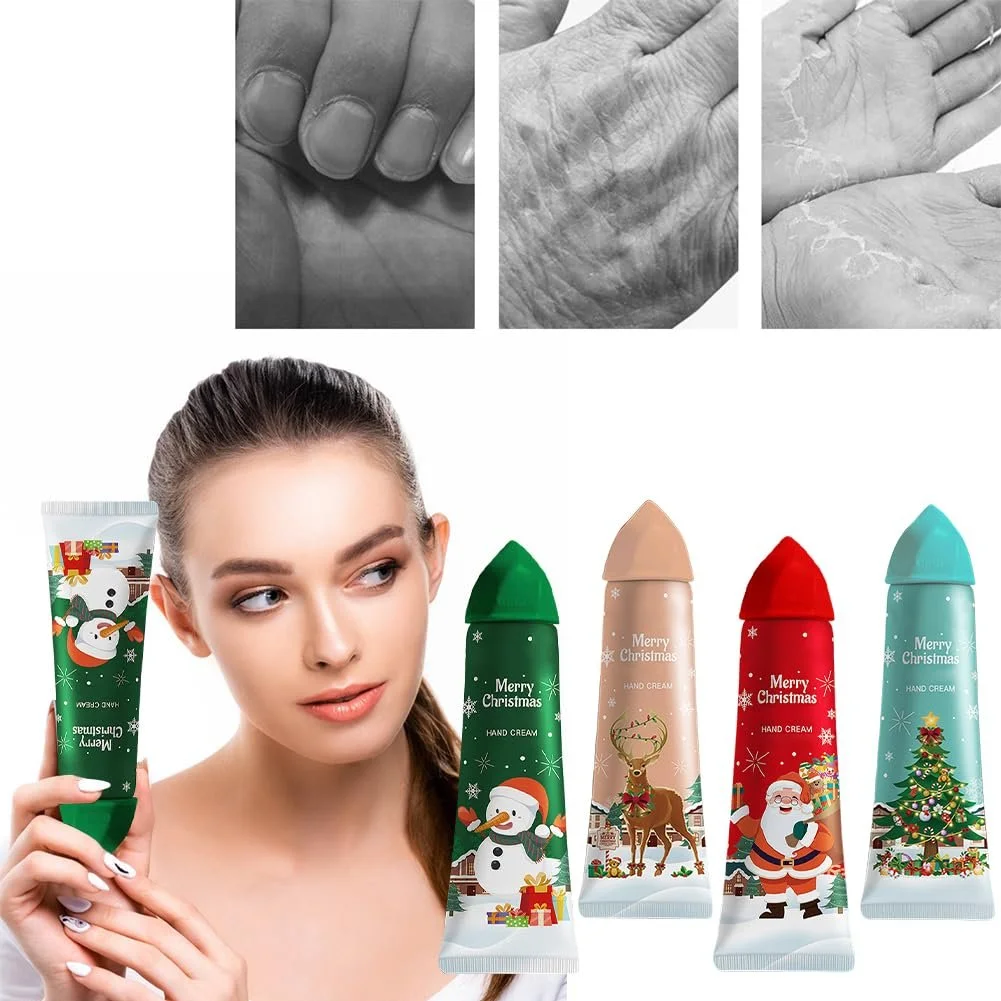 Крем для рук Набор Мини-набор кремов для рук Рождественское мороженое Крем для ухода за руками для очень сухой потрескавшейся кожи 4 шт, фото №2