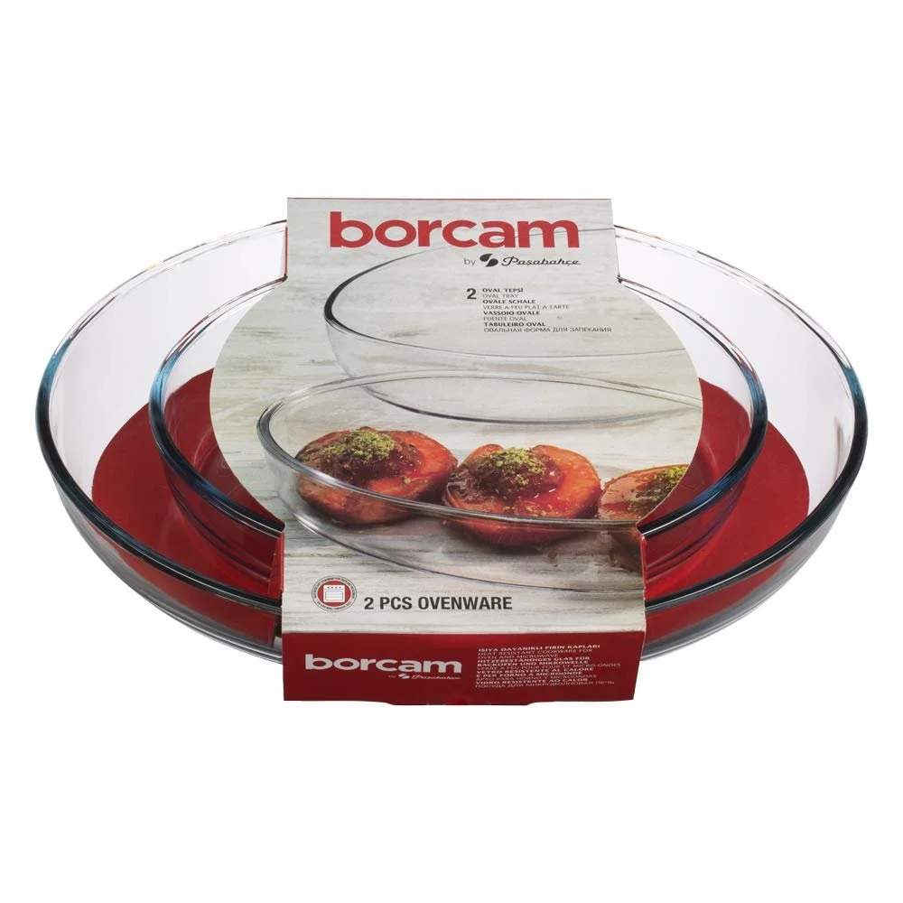 Набір овальних форм для запікання Borcam скляний 2 шт., фото №3 Набір овальних форм для запікання Borcam скляний 2 шт., фото №3