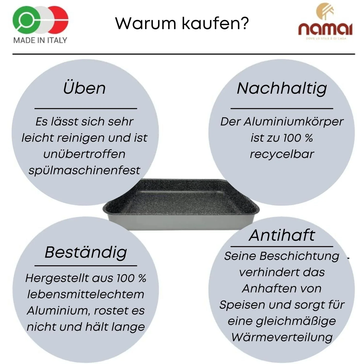 Набір форм для випікання NAMAI TRIS 3 штуки алюмінієві 35 см 30 см 25 см, фото №6