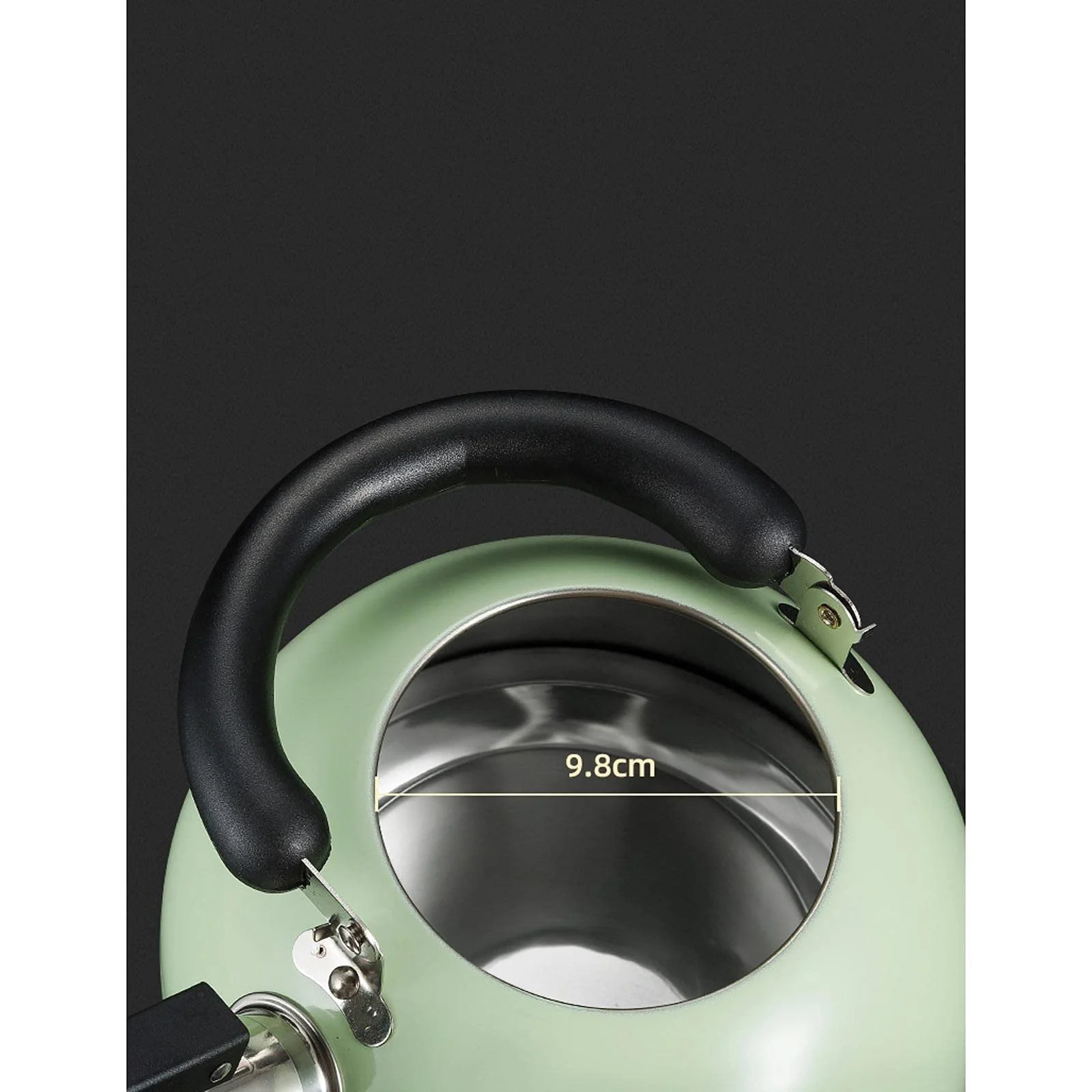 Чайник з нержавіючої сталі Зелений 3.5 л, фото №4 Чайник з нержавіючої сталі Зелений 3.5 л, фото №4