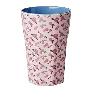 Кружка Rice Melamine Большая - A Rose is an Rose Print - Детская Кружка, Кружка для Кемпинга, Посуда для Кемпинга, Кружка для Напитков, Меламиновая Посуда, Небьющаяся, Без BPA, 400 мл - Фото 1