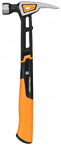 Молоток-гвоздодер Fiskars IsoCore 1020213 M 34 см 0.82 кг черный/оранжевый - Фото 1