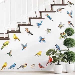 Настінна наклейка SHUCHING Птахи Колібрі Ластівка Папуга DIY synthetic.ua - Фото 1