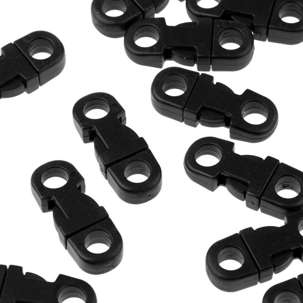 Браслет Paracord Leeadwaey 5 мм Боковая Пряжка Пластиковая Клипса Черный, фото №6
