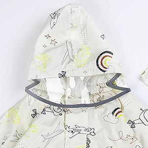 Дождевик Детский Водонепроницаемый Унисекс Мягкая Ткань Переходная Куртка Защита от солнца Большие Размеры Дождевик для Девочек и Мальчиков synthetic.ua - Фото 1