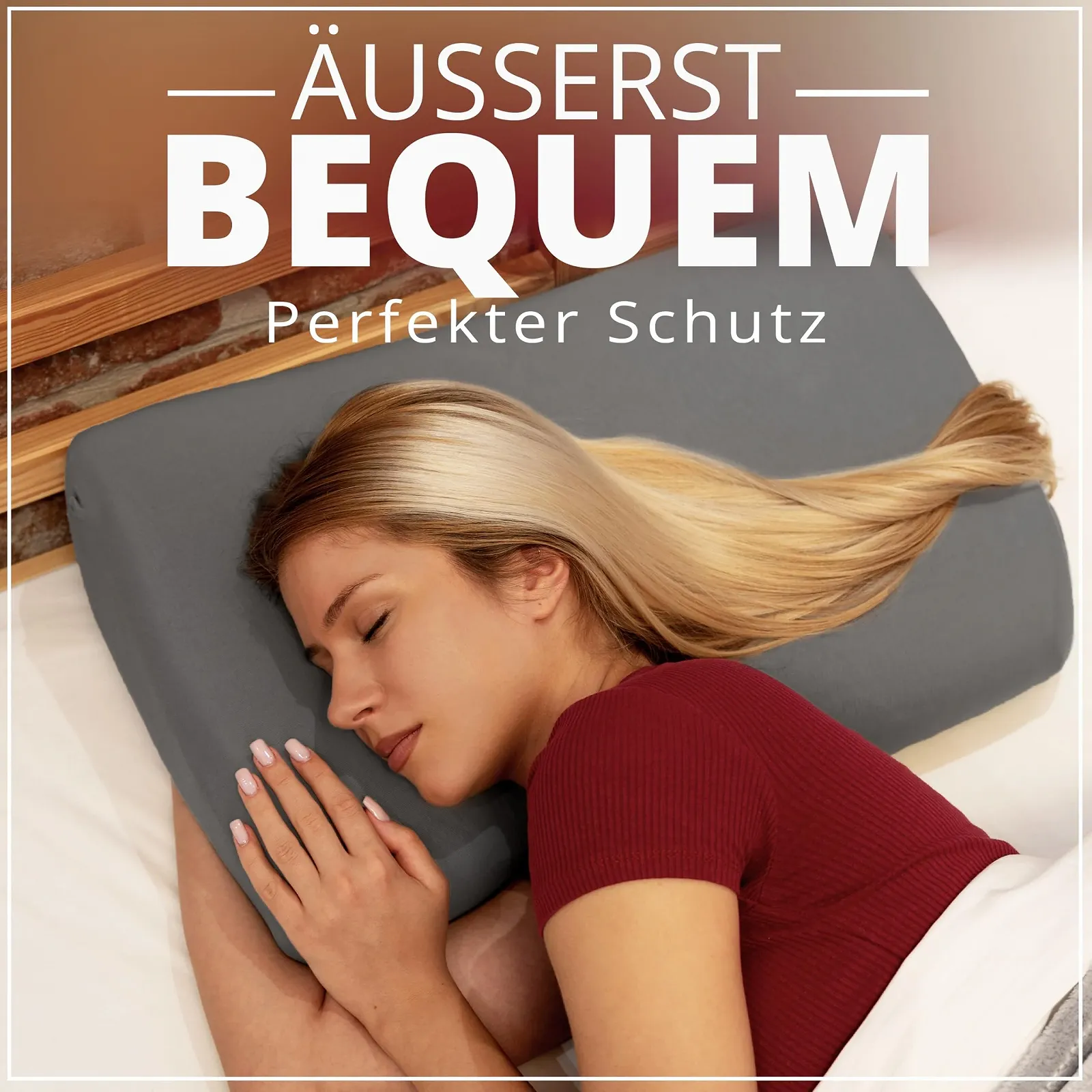 Наволочка Luxoon для ортопедичної подушки Бавовна/Еластан 95/5 30-45 x 50-65 см Антрацит, комплект 2 шт., фото №4 Наволочка Luxoon для ортопедичної подушки Бавовна/Еластан 95/5 30-45 x 50-65 см Антрацит, комплект 2 шт., фото №4