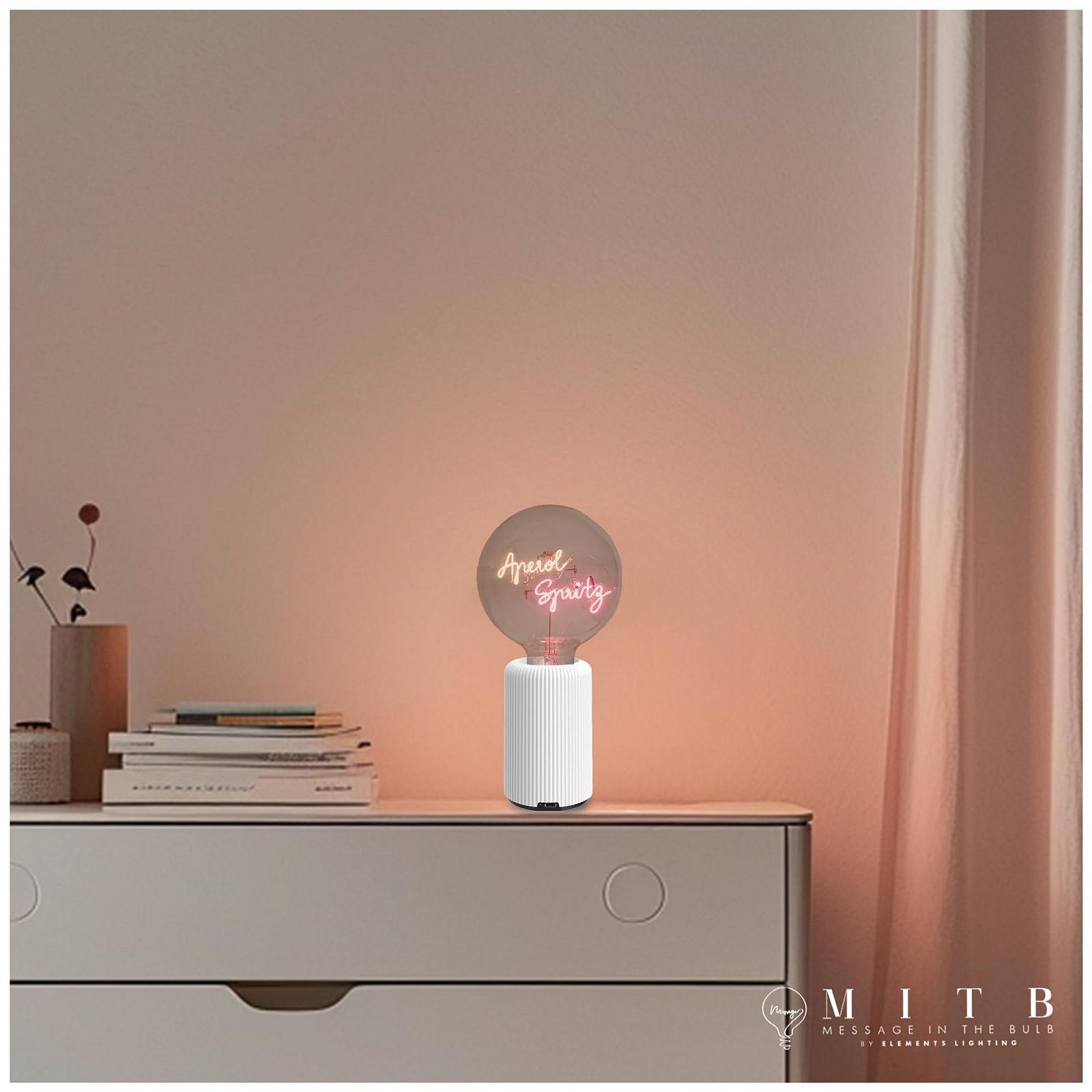 Основание для лампы Elements Lighting Fitz E27 11 см аккумуляторное Белое, фото №7