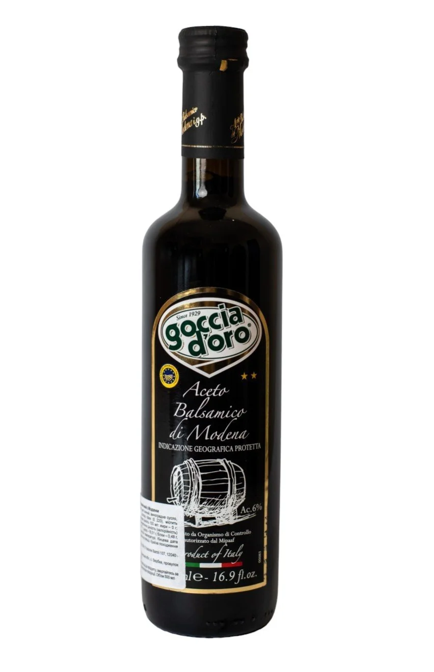 Оцет Goccia d’Oro Бальзамічний з Модени - Італія - 0,5 л - ОРИГІНАЛ 8003250001126, фото №1 Оцет Goccia d’Oro Бальзамічний з Модени - Італія - 0,5 л - ОРИГІНАЛ 8003250001126, фото №1