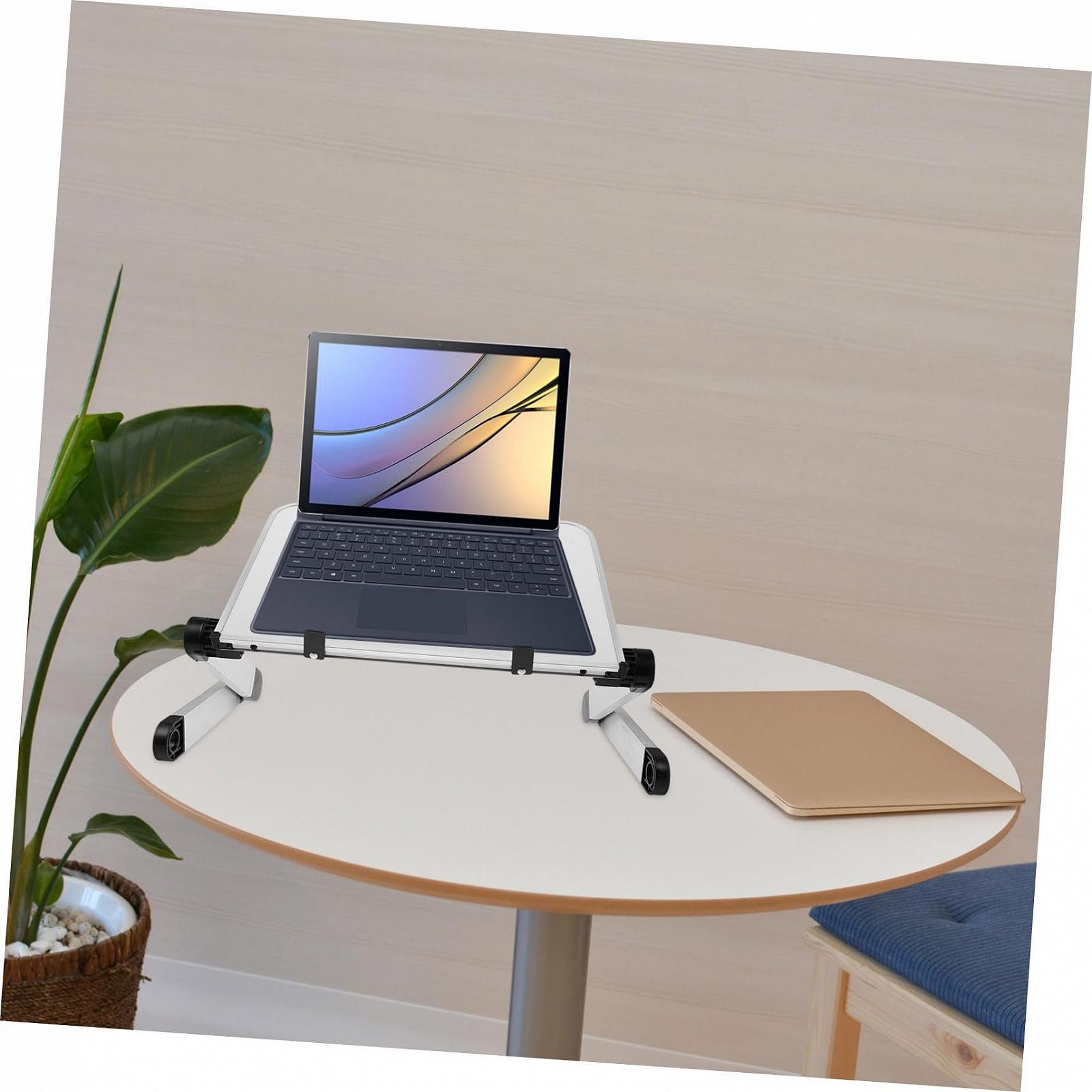 Регульована Підставка для Ноутбука зі Складним Вентильованим Дизайном Стільниці, Регульована по Висоті, фото №5