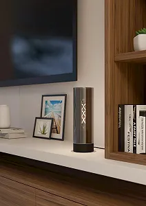 Настільна лампа EGLO Damasco 1 98887 31 см 10 см з кабельним вимикачем Чорна прозора synthetic.ua - Фото 1