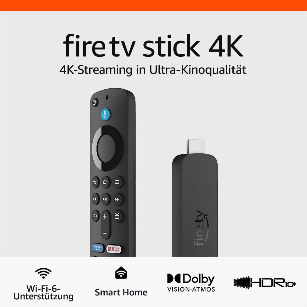 Медіаплеєр Amazon Fire TV Stick 4K, Wi-Fi 6, Dolby Vision/Atmos, HDR10+, фото №1