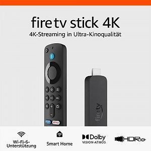 Медиаплеер Amazon Fire TV Stick 4K, Wi-Fi 6, Dolby Vision/Atmos, HDR10+ - Фото 1