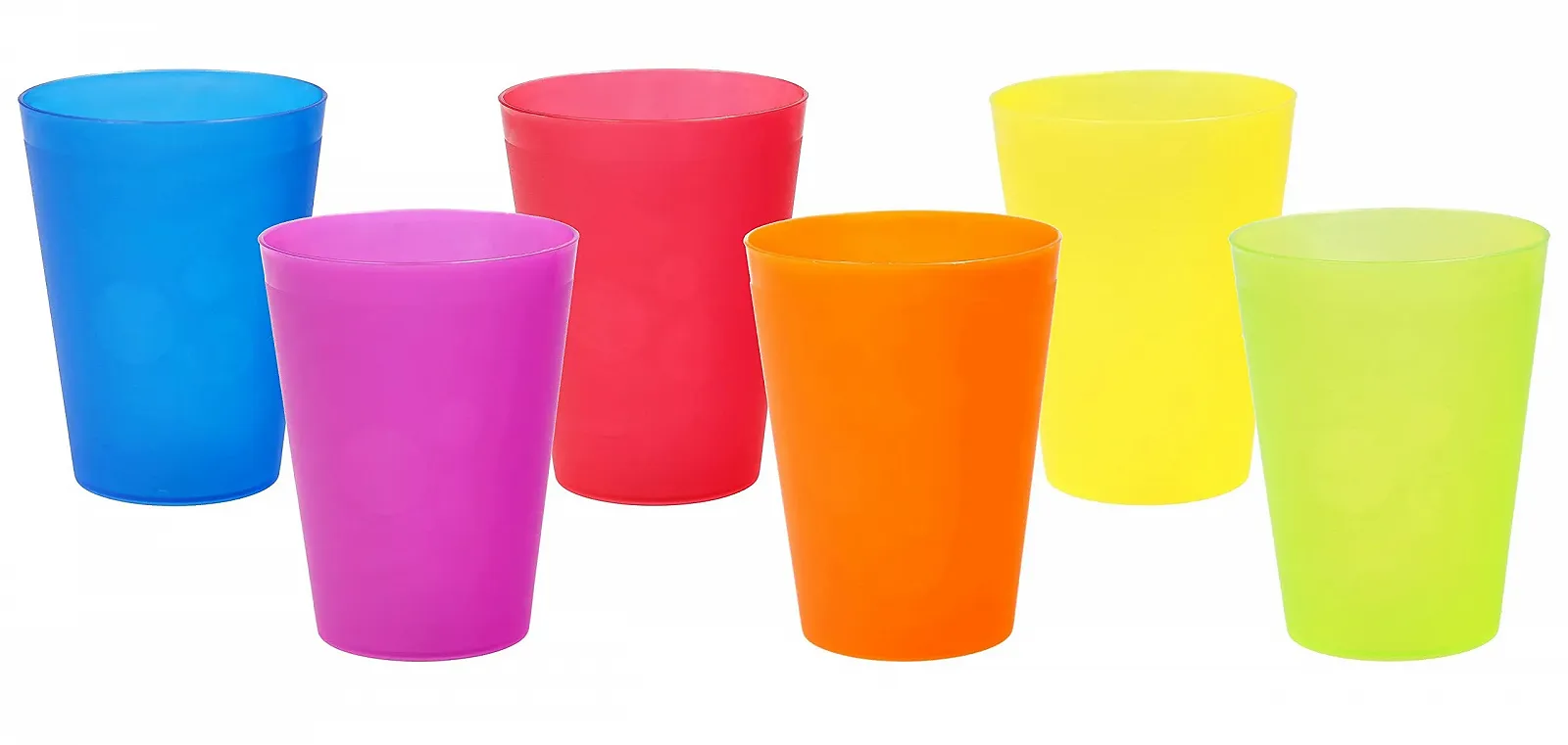 Набір стаканів Gut & Günstig Пластикові стакани 6 штук 0.3 літра Різнокольорові, фото №1 Набір стаканів Gut & Günstig Пластикові стакани 6 штук 0.3 літра Різнокольорові, фото №1