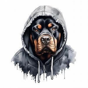 Наклейка на стіну GRAZDesign Dog Rottweiler 59 x 50 см - Фото 1