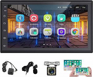 Автомагнітола Podofo A2878MIB1B4A3 / 6.8" / Сенсорна / 1/16Гб / Android 10 / Bluetooth / WI-FI / GPS / USB / AUX / RCA / 2DIN - Фото 1