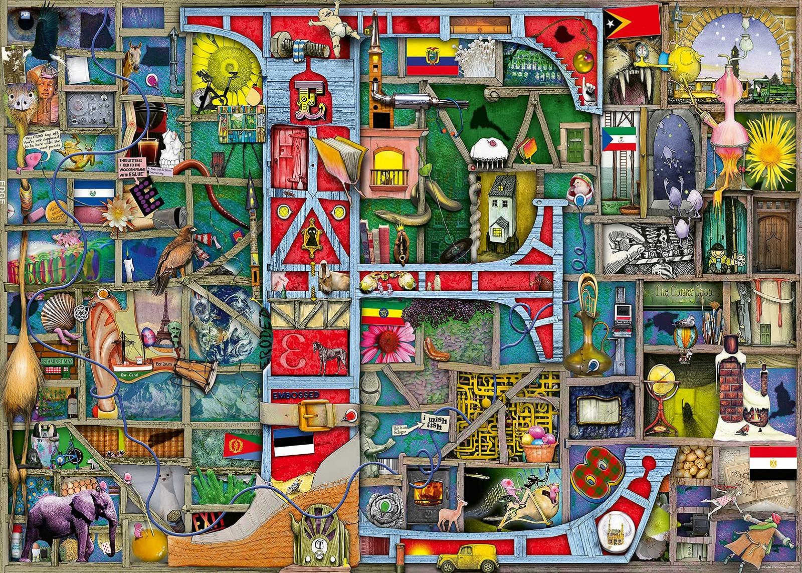 Пазл Ravensburger Awesome Alphabet Colin Thompson Awesome Alphabet E 1000 деталей, фото №2