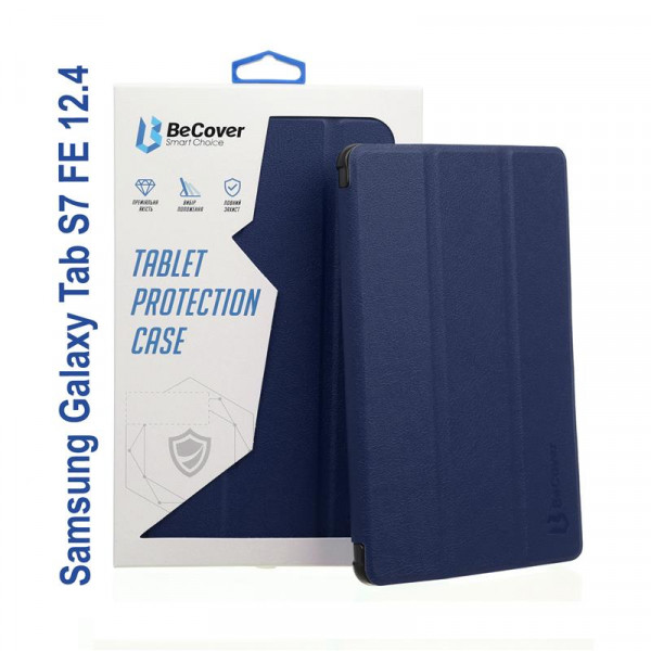 Чехол-книжка BeCover Smart для Samsung Galaxy Tab S7 FE SM-T735 Deep Blue 706700, фото №1
