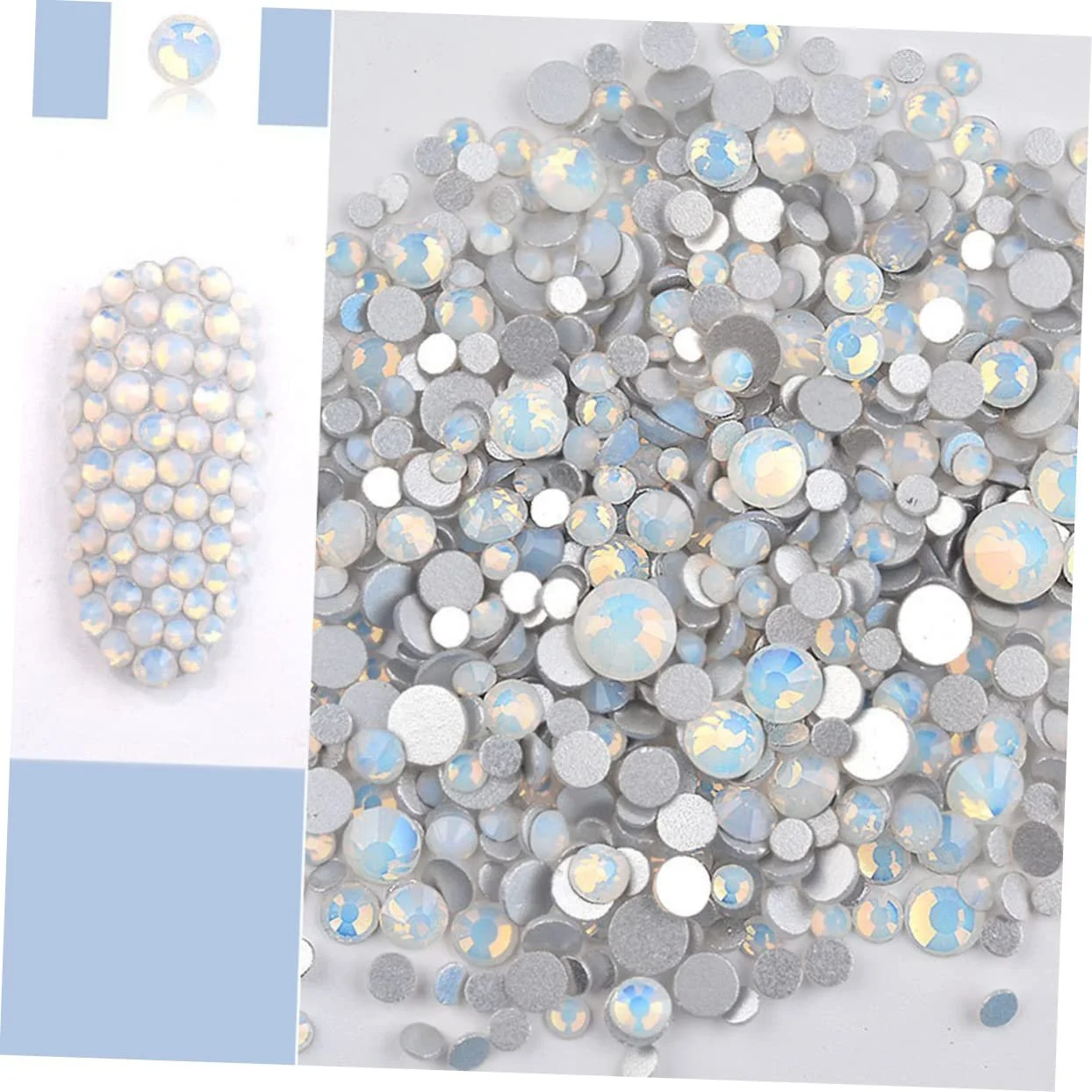 Стрази Скло Healvian для манікюру, набір, фото №3