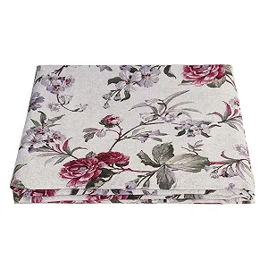 Покрывало Gran Foulard Хлопковое покрывало для дивана с цветочным принтом Цветочный узор (Taupe Rosa, 260 x 270 см) - Фото 1