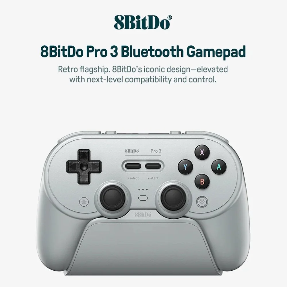 Геймпад 8Bitdo Pro 3 Windows/Android/Switch 2/macOS TMR White + Док-станция, фото №2